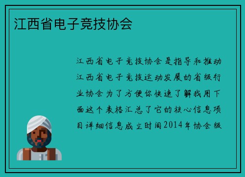 江西省电子竞技协会